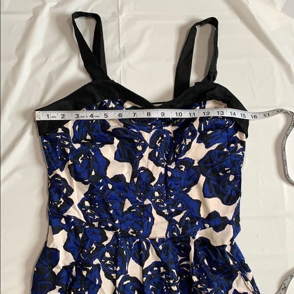 Richard Chai Blue Floral Dress Sz 6 - Picture 11 of 13